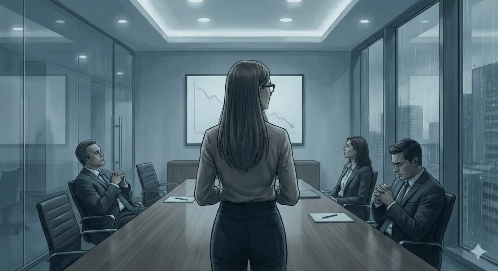 Moment of silence in meeting room after presenting difficult UX research findings