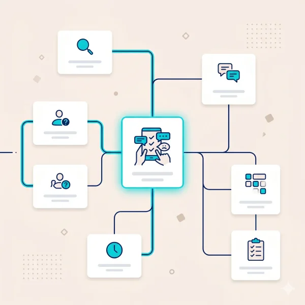 Flowchart connecting UX research methodologies